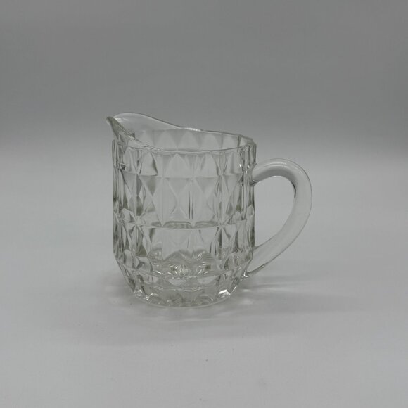 Vintage Jeannette Glass Co. Windsor Diamond Pattern Clear Pitcher - Picture 4 of 10